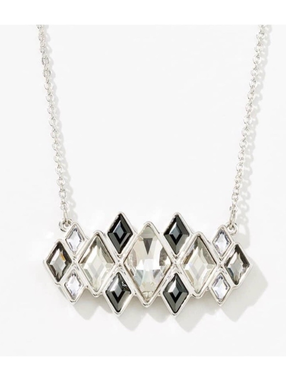 Touchstone Crystal Nightfall Checked Necklace New
